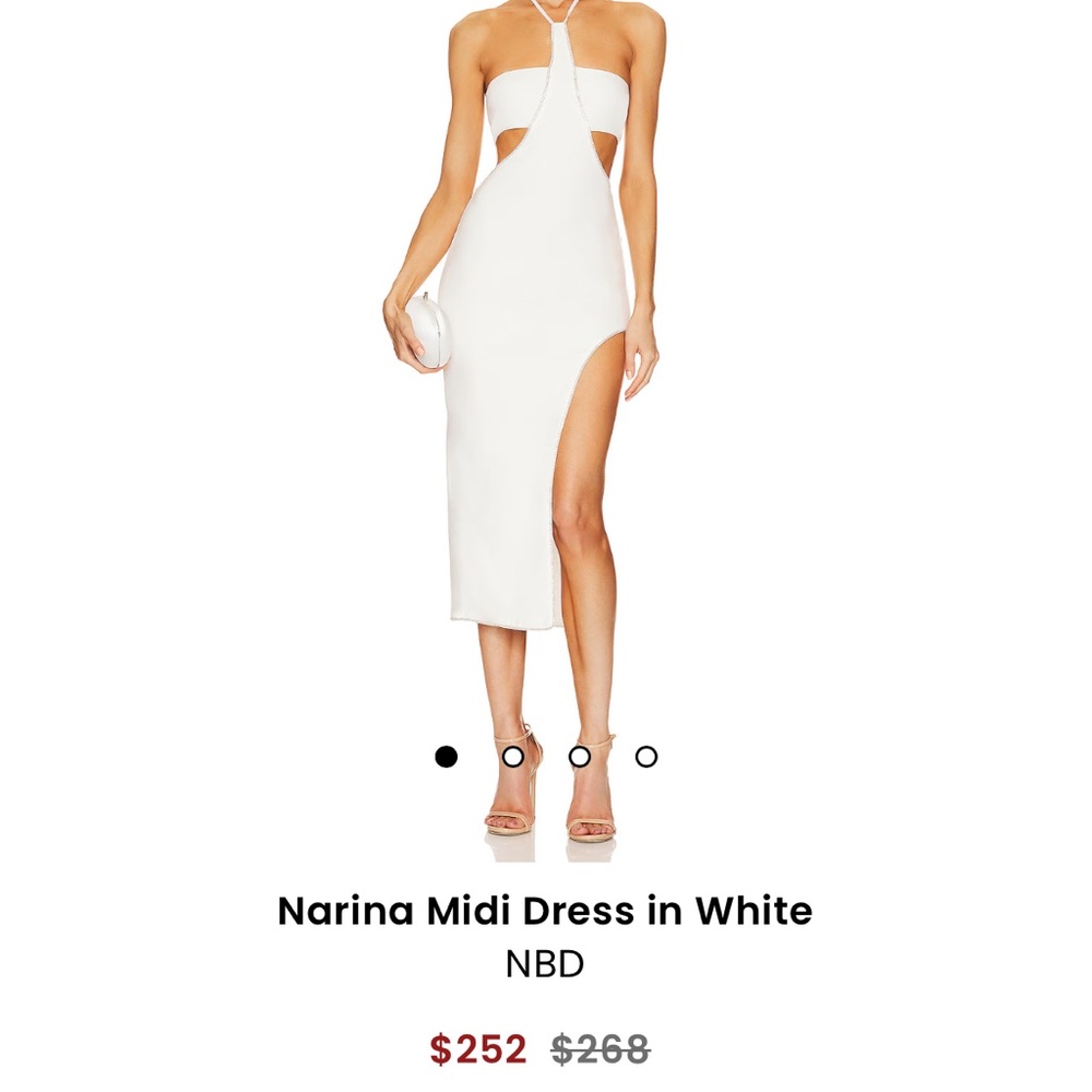 Narina Midi Dress in White
NBD Size XS